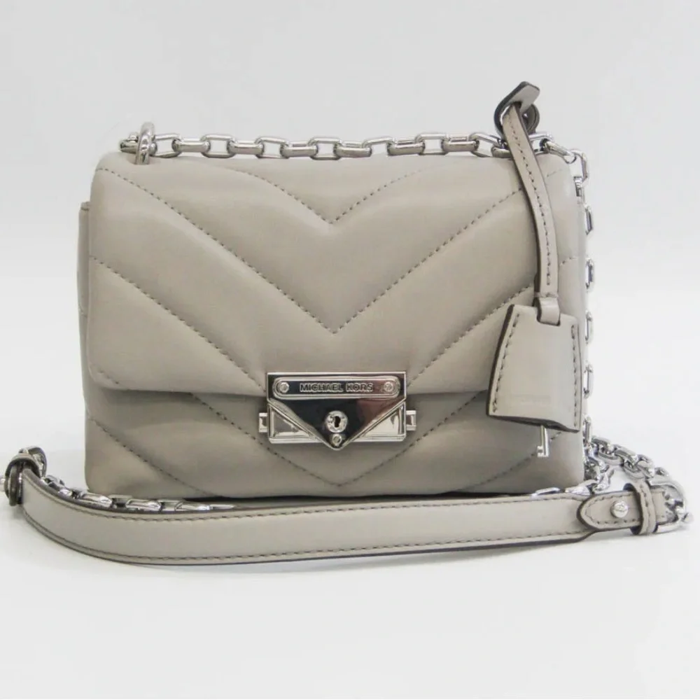 NEW NWT | Michael Kors CECE XS CHAIN CROSSBODY Gray Leather Shoulder Bag Purse - Picture 1 of 9